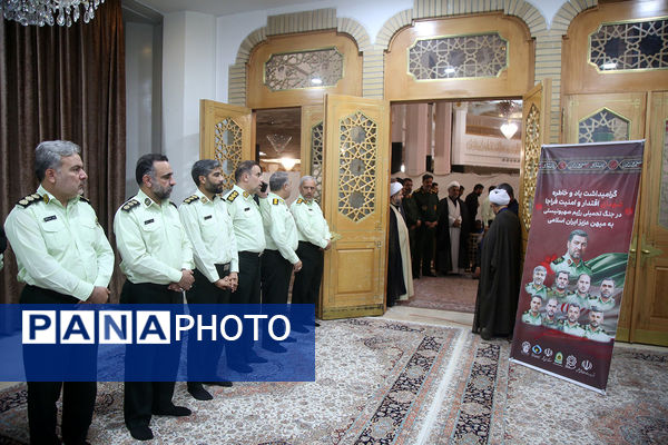 مراسم گرامیداشت شهدای اقتدار و امنیت «فراجا» در حرم حضرت معصومه(س)
