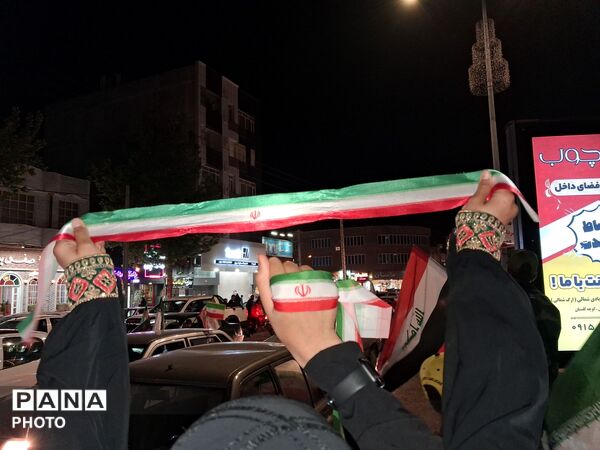  رژه‌ خودرویی در بلوار فضل نیشابور