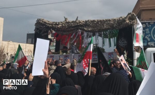 قاب پانا میزبان مراسم تشییع پیکر شهدا نیشابور 