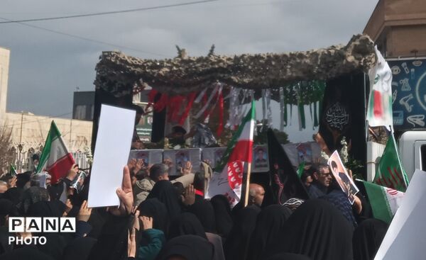 قاب پانا میزبان مراسم تشییع پیکر شهدا نیشابور 