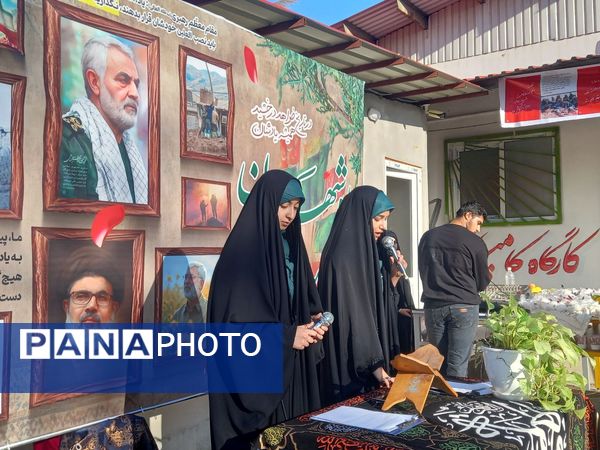 مراسم وداع شهید خوشنام در مدارس بهنمیر