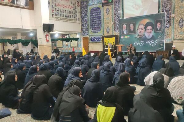 مراسم بزرگداشت شهید سید حسن نصرالله در مسجد جامع خیرآباد ورامین