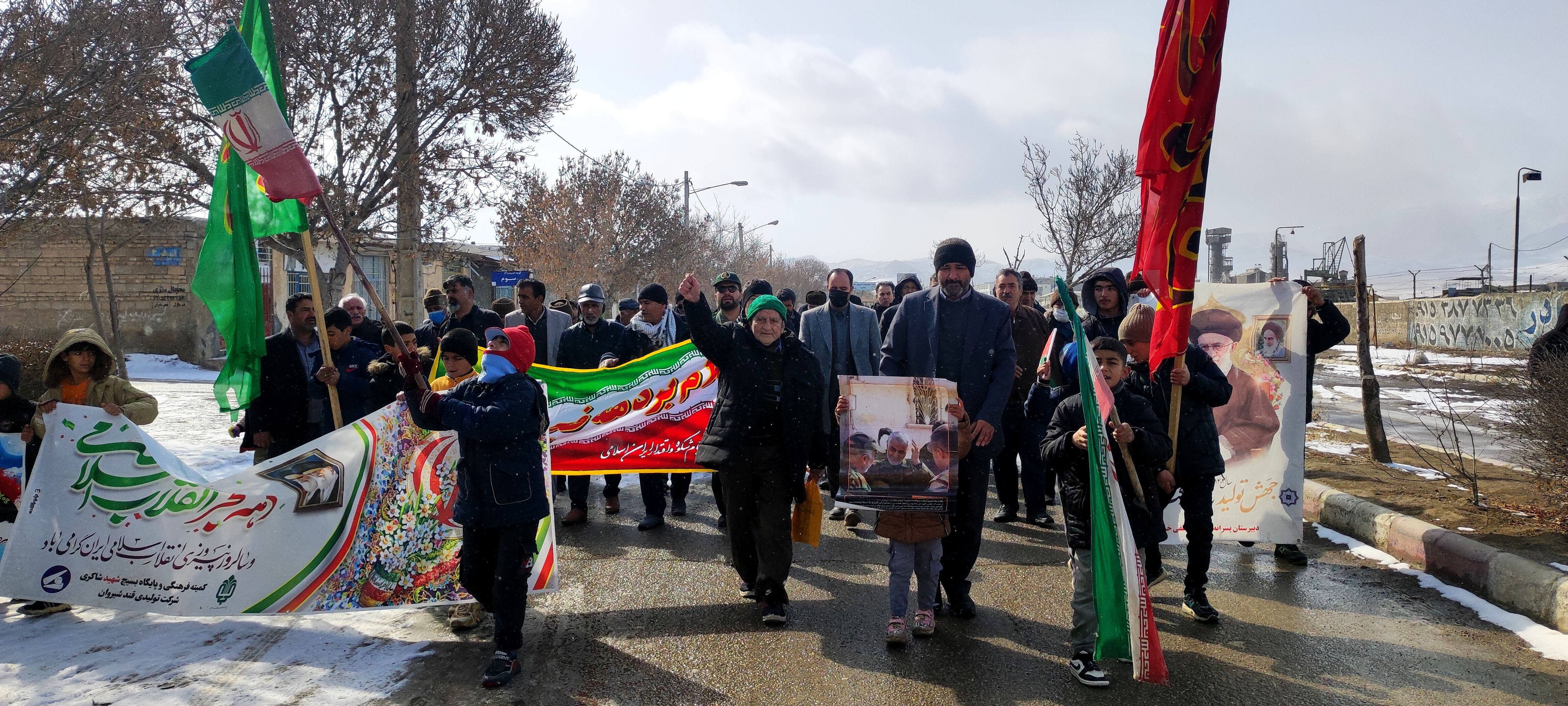 راهپیمایی ۲۲بهمن در روستای اسلام آباد شیروان