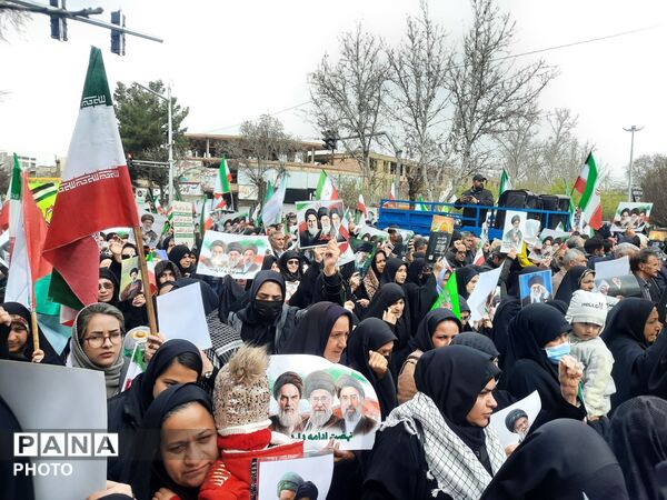 راهپیمایی روزجهانی قدس باحضور پرشور مردم در شهرستان نیشابور