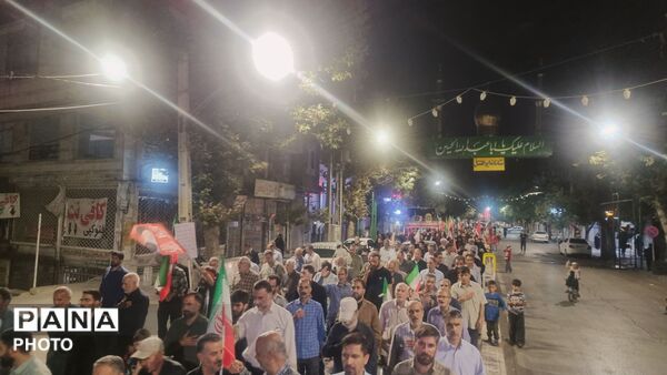 خشم و اندوه در میدان امام حسین الیگودرز اربعین رهبر شهید