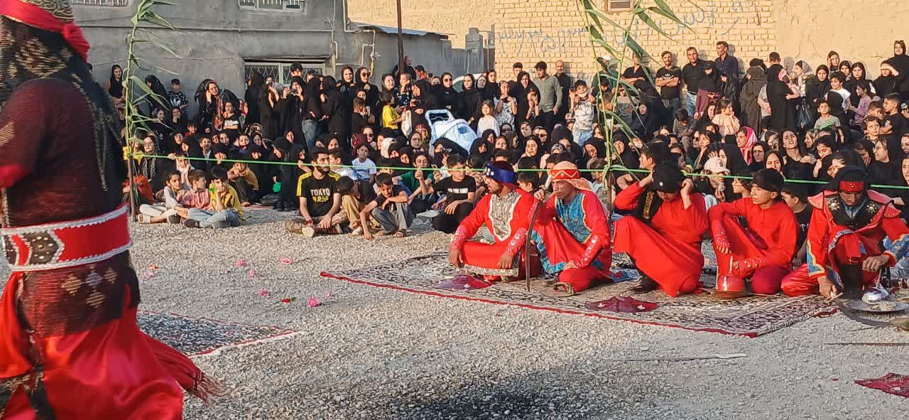 آیین تعزیه‌خوانی در عاشورای حسینی در روستای حسین آباد شیروان