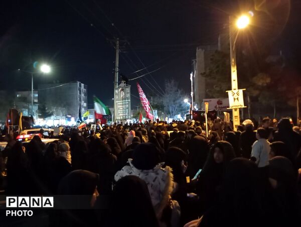 حرکت دسته عزاداری در شهرستان نیشابور