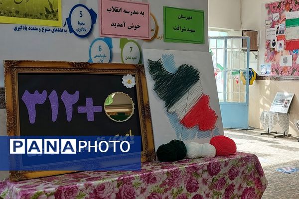 افتتاحیه نمایشگاه «مدرسه انقلاب» در مدرسه شهید شرافت بهارستان‌دو