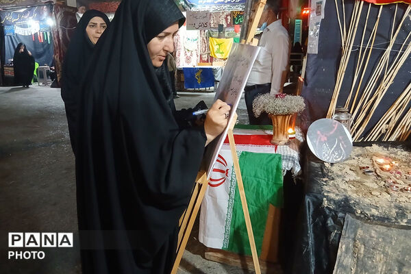 دلنوشته‌های عزاداران در موکب فرهنگیان شیروان