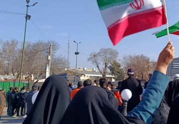 تجمع پرشور مردم میاندوآب برای محکوم کردن جنایات تروریستی