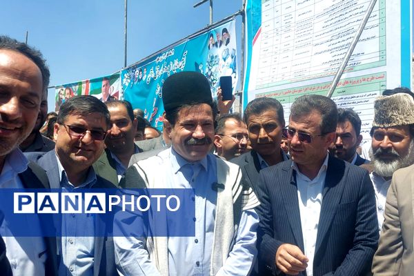 آیین کلنگ زنی پروژه آب چشمه سفید در خانمیرزا