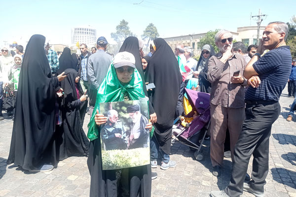 همه مردم شیراز فریاد حمایت از فلسطین سر دادند