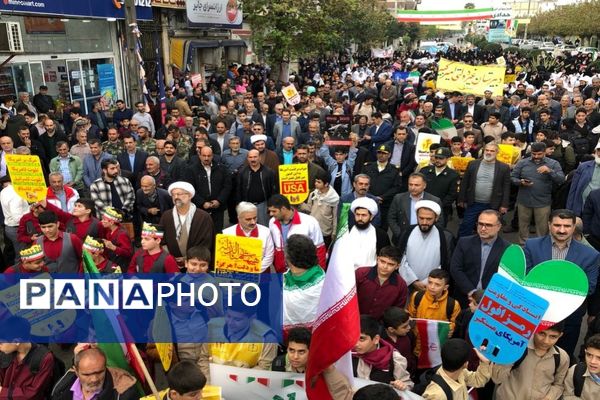 13 آبان و حضور حداکثری دانش‌آموزان املشی