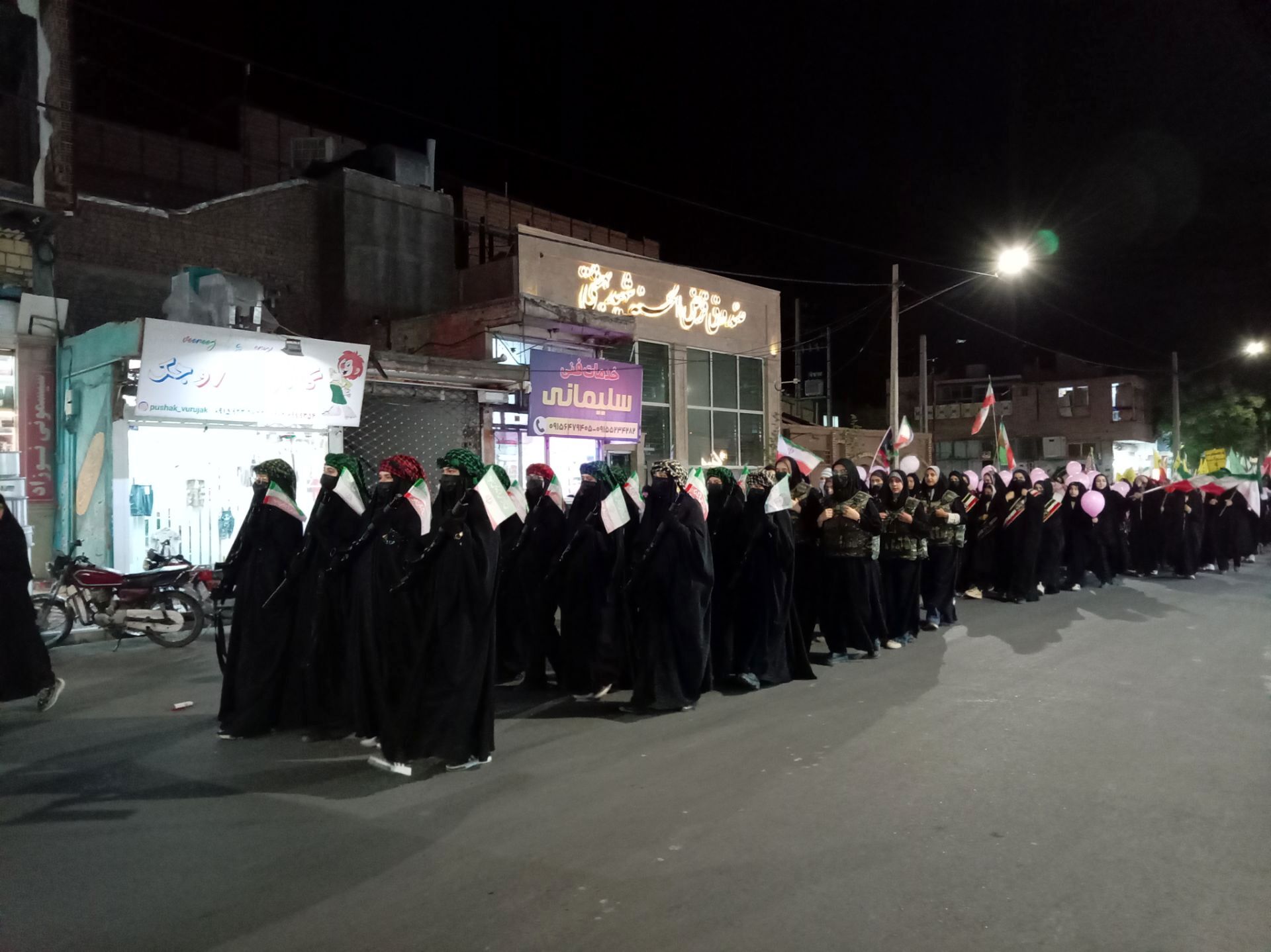 رژه نظامی دختران جان فدای شهرستان خلیل آباد