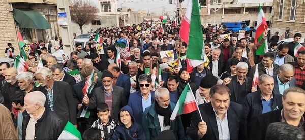 شور و حماسه راهپیمایی 22 بهمن در شهر جعفریه