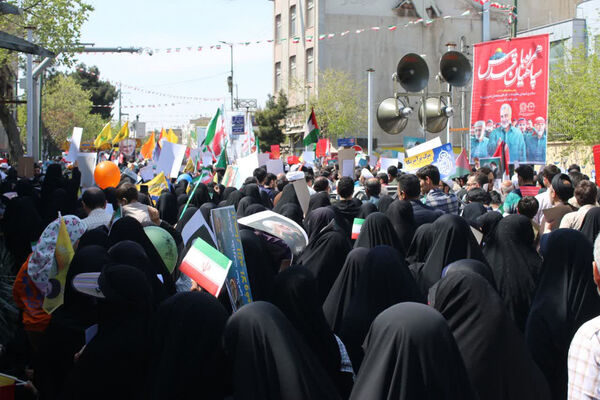 اعلام همبستگی مردم قم با فلسطین در راهپیمایی روز جهانی قدس