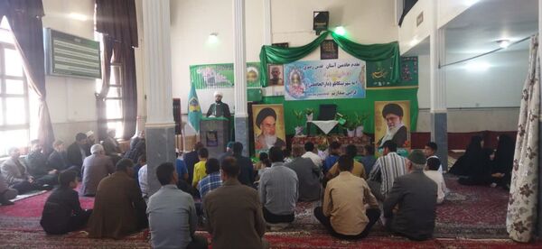 استقبال مردم شهر تیتکانلو از پرچم امام رضا(ع)