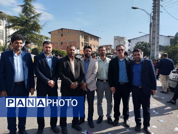 مراسم راهپیمایی ۱۳ آبان در شهرستان میاندورود