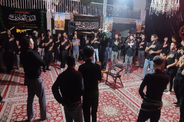 مراسم عزاداری شب تاسوعای حسینی در مسجد جامع شهر بار