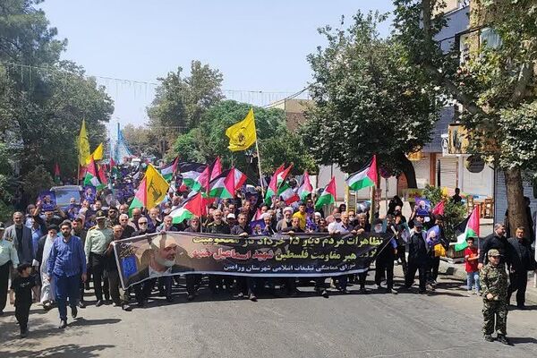 راهپیمایی مردم ولایتمدار ورامین در محکومیت ترور  شهید اسماعیل هنیه