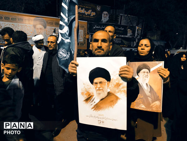 حضور ملت غیور بجنورد در شهرستان بجنورد  پی شهادت رهبر انقلاب 