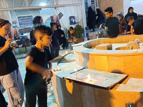 مراسم شام غریبان شهدای دشت کربلا در مسجد صاحب الزمان آشخانه 