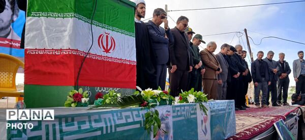 مراسم تشیع پیکر مطهر شهید علی اکبر خوافی در میان‌جلگه روستای سالاری 