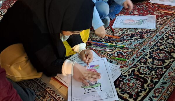 برپایی غرفه کودک در حاشیه نماز جمعه شهرستان کاشمر 