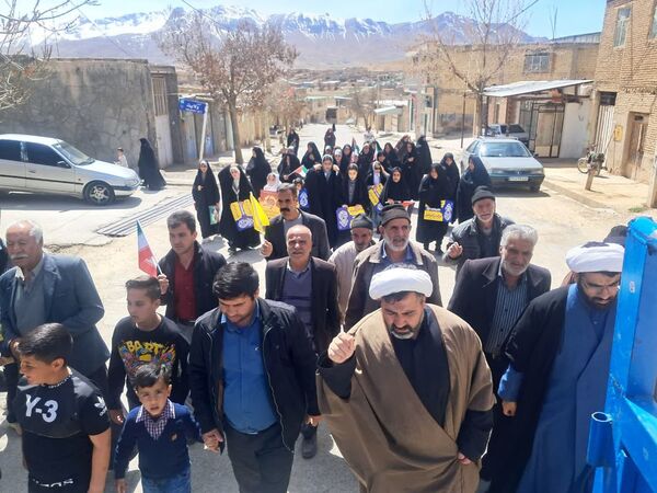راهپیمایی روز قدس در روستای حیدری