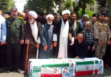 مراسم تشییع پیکر مطهر شهید «مهران منوری» در فومن