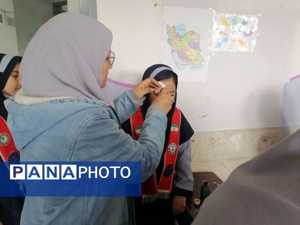 بیست و هفتمین دوره مانور زلزله در مدرسه ناهید نخودی 