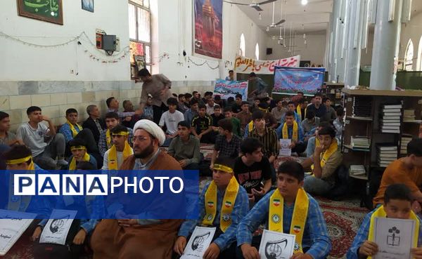 تجمع دانش‌آموزان رامهرمز به یاد سیدمقاومت 