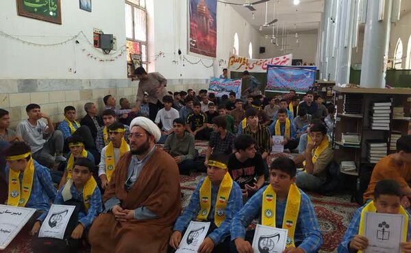 تجمع دانش‌آموزان رامهرمز به یاد سیدمقاومت 
