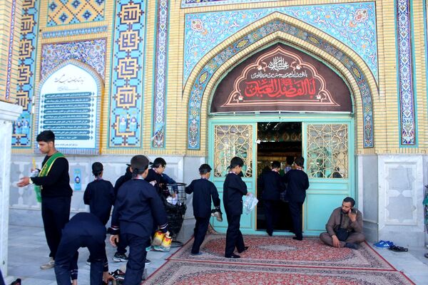 عزاداری دانش‌آموزان قم در آستان مقدس امامزاده سیدعلی(ع)
