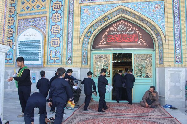 عزاداری دانش‌آموزان قم در آستان مقدس امامزاده سیدعلی(ع)