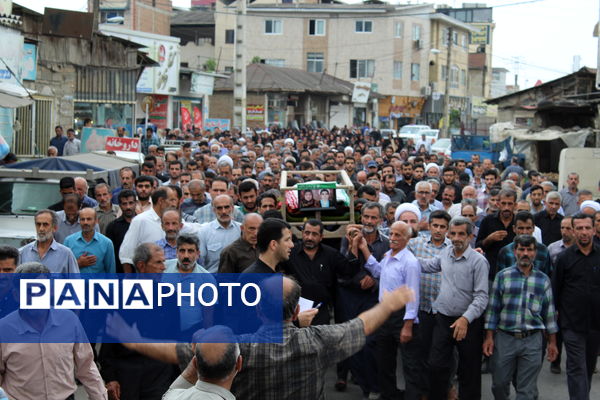 تشییع پیکر مادر شهید حسینعلی جعفری