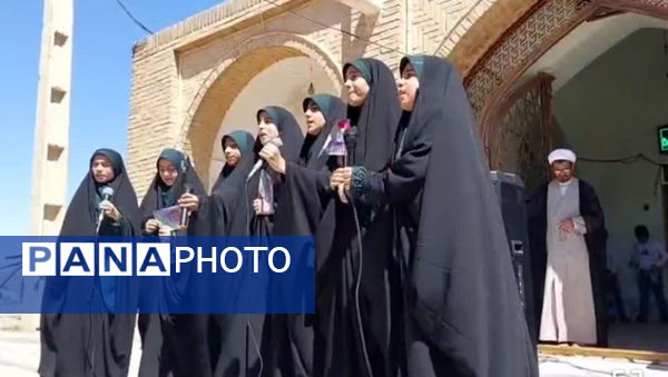 راهپیمایی مردم روستای صرم قم در روز قدس