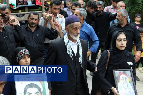 تشییع پیکر مادر شهید حسینعلی جعفری