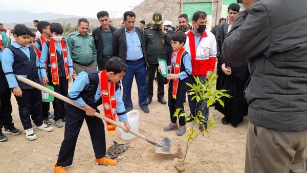 مراسم نمادین کاشت نهال در حاجی‌آباد 