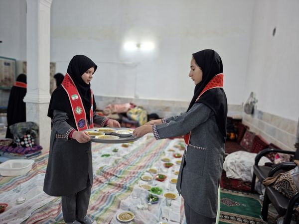 مراسم اعتکاف دانش آموزی آموزشگاه مریم سنگان شهرستان رشتخوار