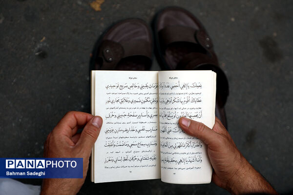 مراسم دعای عرفه در خیابان سعدی
