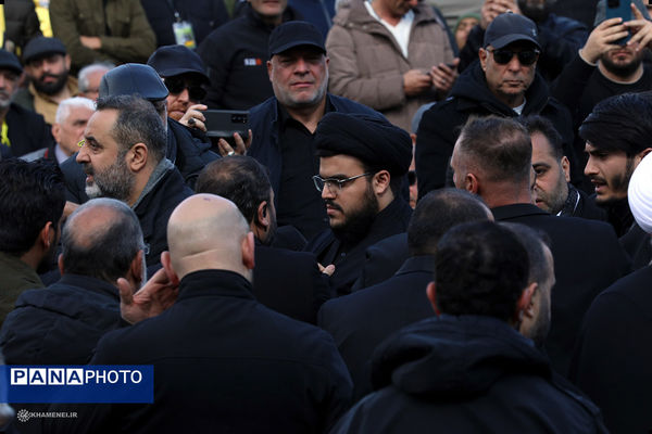 تشییع پیکر شهیدان سیدحسن نصرالله و سیدهاشم صفی الدین