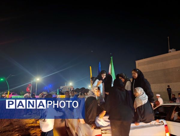 کاروان شادی جشن نیمه شعبان در بوموسی 