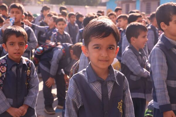 صبحگاه دانش‌آموزی در دبستان قلمچی گرگان