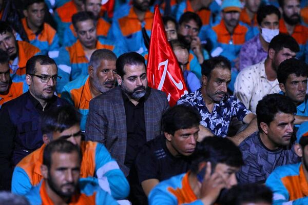 آیین اذن خدمت کاروان ۶۰۰ نفر پاکبان شهرداری مشهد