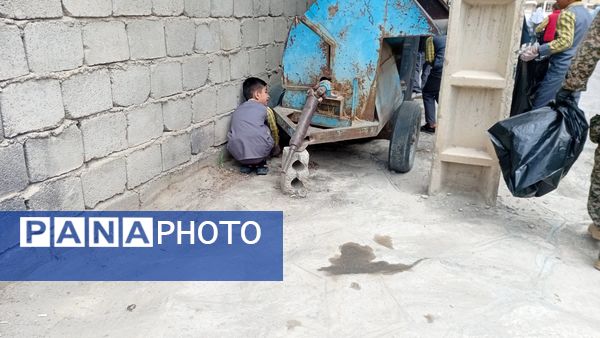 پاکسازی خیابان و کوچه‌های روستای یاسه چای توسط دانش‌آموزان مدرسه ۲۲ بهمن