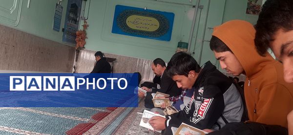 اولین مراسم زیارت عاشورای  دبیرستان شاهد ابوذر غفاری نیشابور به‌مناسبت شهادت شهید سید حسن نصرالله 