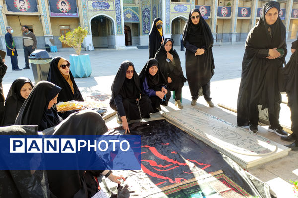 زیارت حرم مطهر شاهچراغ (ع) و ادای احترام به شهیده معصومه کرباسی