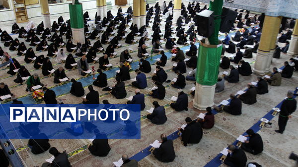 جزء خوانی قرآن کریم در حسینیه اعظم زنجان 