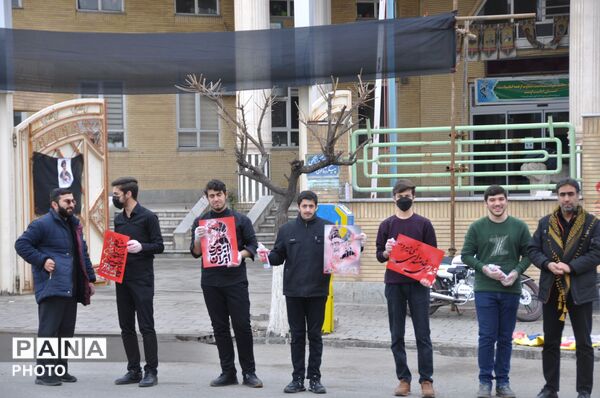 شابلون‌نویسی خیابانی در مرند توسط دانش‌آموزان